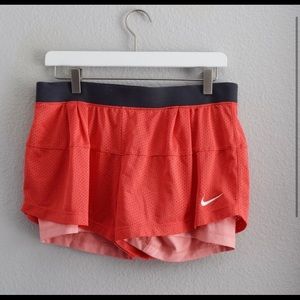 Nike Icon Mesh Layered Shorts Size Large Fold Over